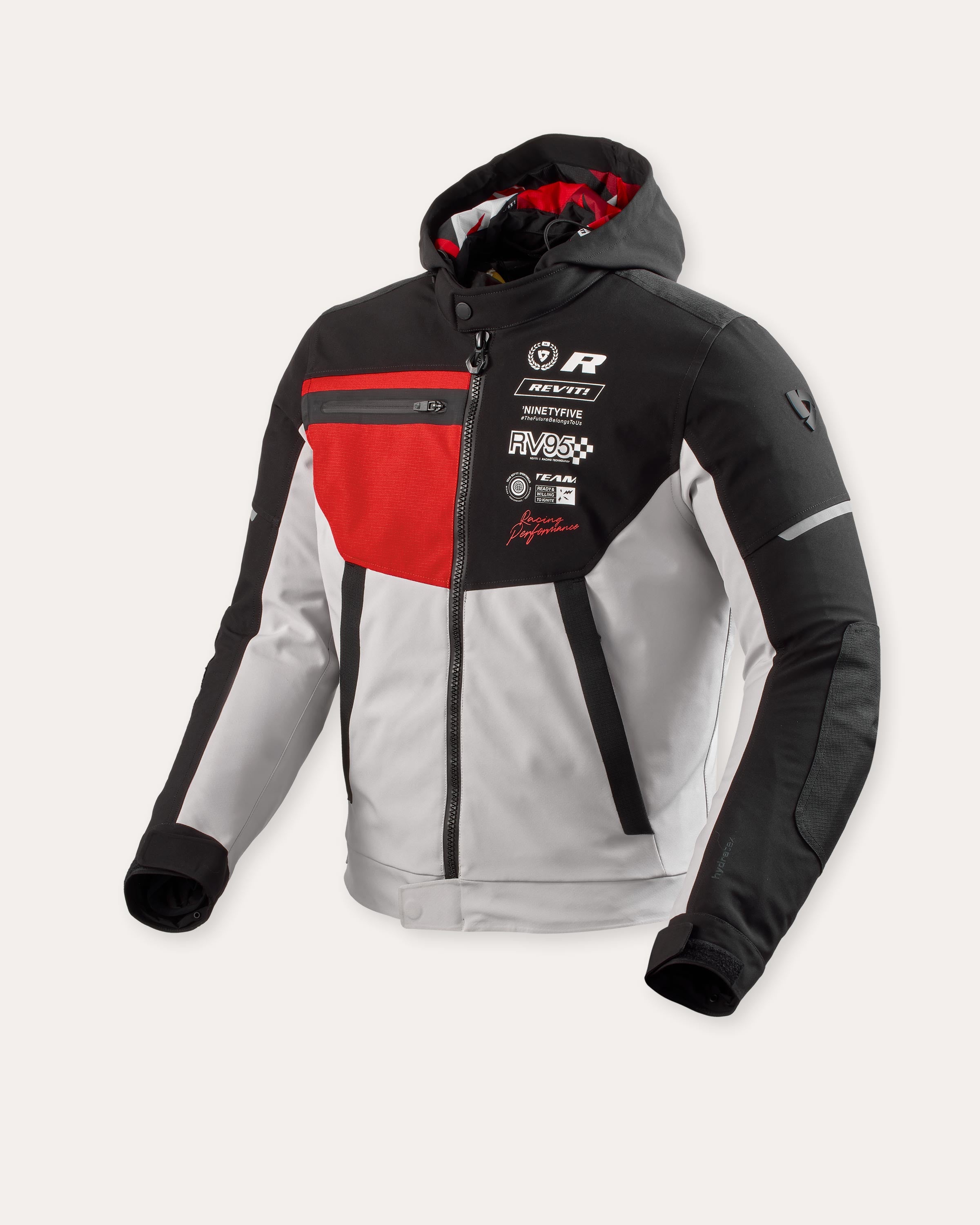 Jacke Haste H2O Schwarz-Rot S Standard