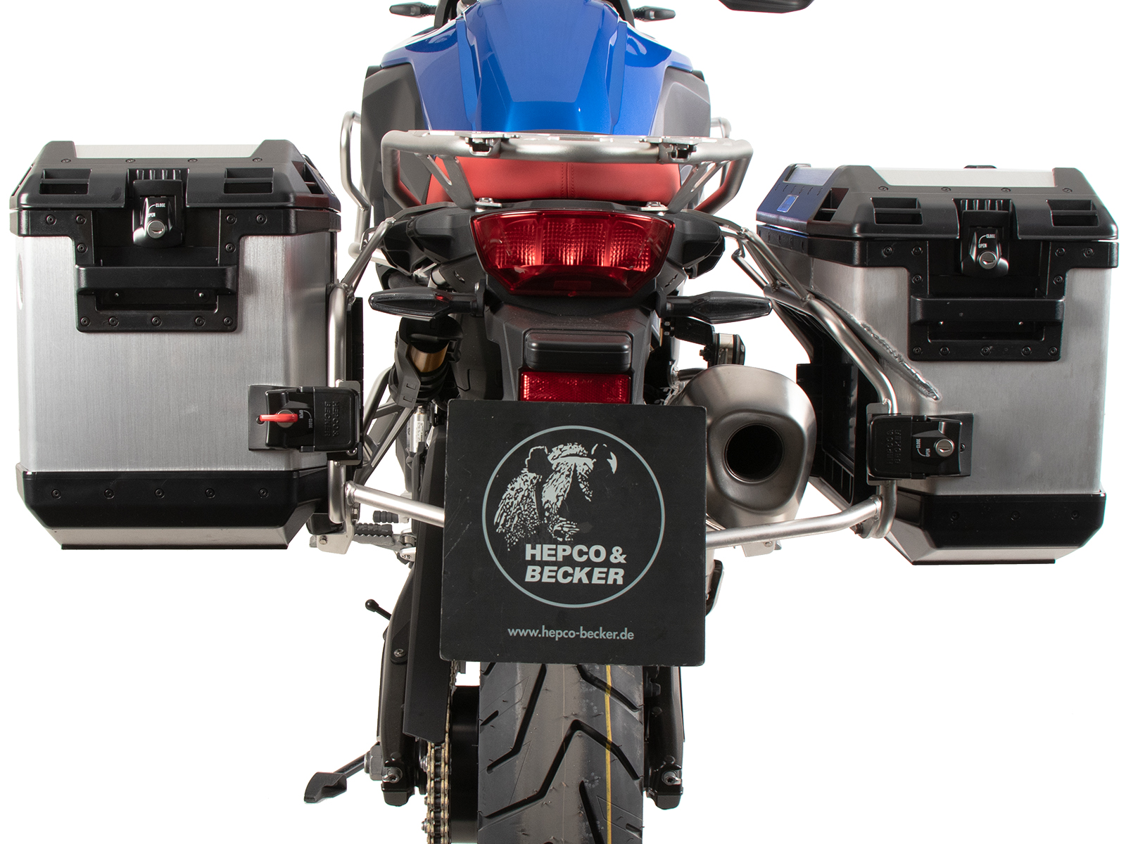 Kofferträgerset Cutout Edelstahl inkl. Xplorer Cutout silber Kofferset für BMW F 800 GS (2024-)