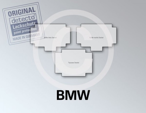 Lackschutzfolie Set Kofferdeckel 3-teilig für BMW R1250GS Adventure