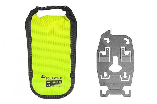 ZEGA Pro2 Zubehörhalter mit Touratech Waterproof Zusatztasche &quot;High Visibility&quot; Größe S