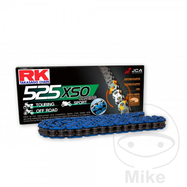 RK X-Ringkette Blue 525XSO/116 Kette offen mit Nietschloss für z.B. BMW F800GS