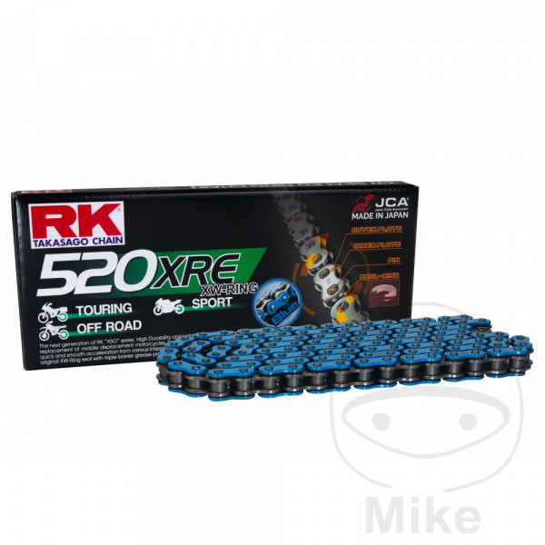 RK XW Ringkette Blau 520XRE/108 Kette offen mit Nietschloss für BMW G450X