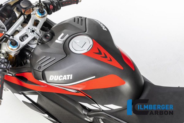 Carbon Tankverkleidung mit Crashpads matt für Ducati Panigale V4 / V4 S Racing ab 2020