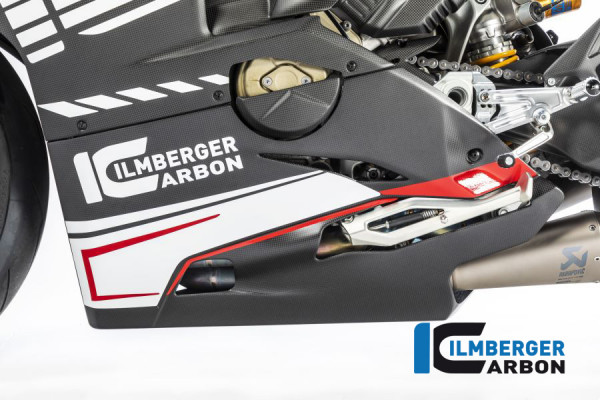 Carbon Verkleidungsunterteil Strasse für Race Auspuff matt für Ducati Panigale V4 / V4 S / V4 R