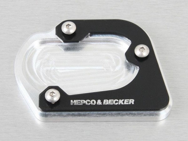 Hepco&amp;Becker Seitenständerplatte silber/schwarz für BMW R1250GS 2018-
