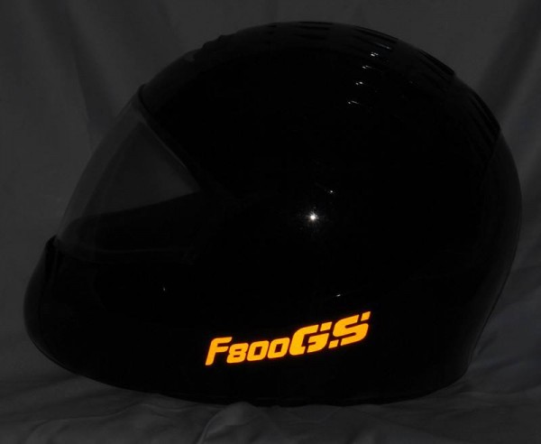 Helmaufkleber Helm Aufkleber reflektierend im Stil F800GS Typ 2 für BMW F 800 GS