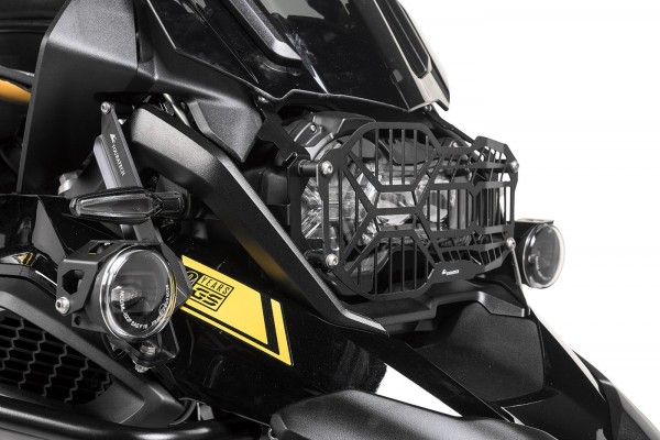 Scheinwerferschutz schwarz, mit Schnellverschluss für LED Hauptscheinwerfer für BMW R1250GS/ R1250GS