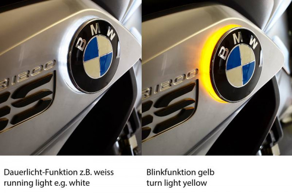 Zweifarbige LED Emblemblinker für BMW R1250GS + Adventure