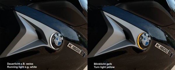 Zweifarbige LED Emblemblinker für BMW K1600GT GTL ab 2017