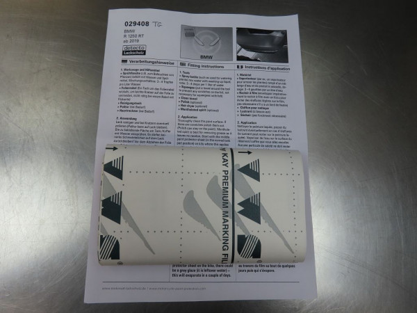 Lackschutzfolie Set Koffer 2-teilig transparent glänzend für BMW R1250RT ab 19