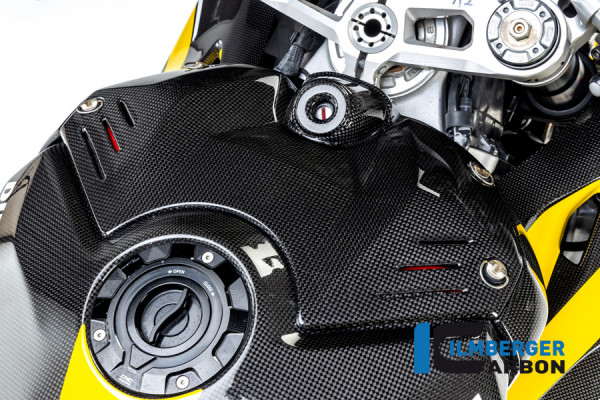 Carbon Tankabdeckung oben mit Zündungsdeckel glanz für Ducati Panigale V4 / V4 S / V4R Racing