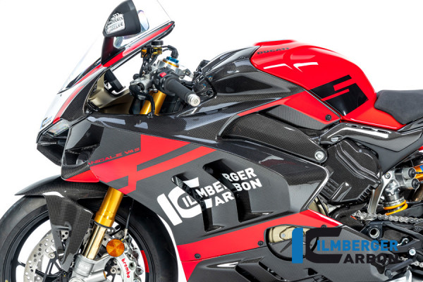 Carbon Verkleidung Seitenteil links glanz für Ducati Panigale V4 / V4 S ab 2022
