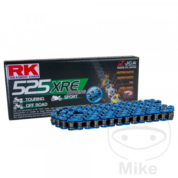 RK XW Ringkette Blau 525XRE/116 Kette offen mit Nietschloss für BMW F800GS bis 2017 F700GS