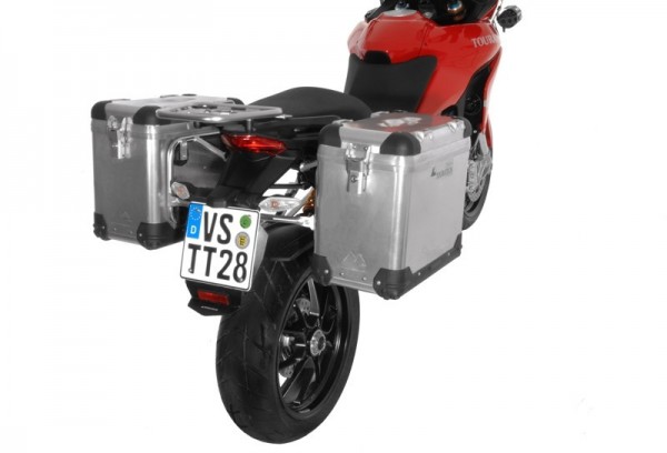 Touratech ZEGA Pro Koffersystem 31/31 Liter mit Edelstahlträger Ducati Multistrada 1200 bis14