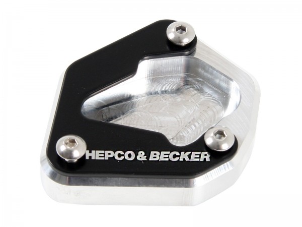 Hepco&amp;Becker Seitenständerplatte silber/schwarz für BMW S1000XR 2015-2019