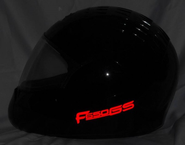 Helmaufkleber Helm Aufkleber reflektierend im Stil Typ 4 für BMW F 650 GS