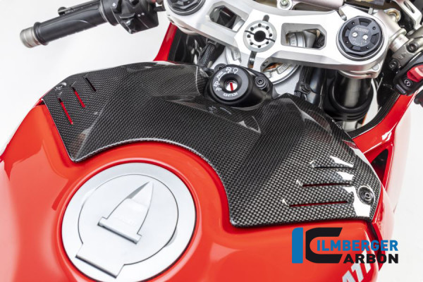 Carbon Abdeckung vorne am Tank glanz für Ducati Panigale V4 / V4 S / V4 R