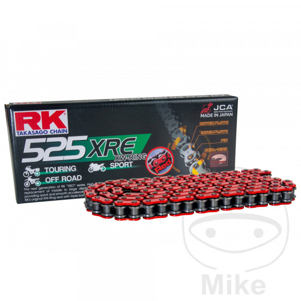 RK XW Ringkette Rot 525XRE/116 Kette offen mit Nietschloss für BMW F800GS bis 2017 F700GS