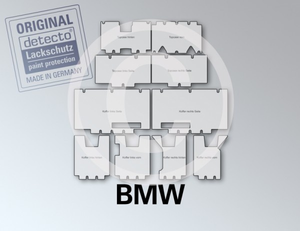 Lackschutzfolie Set Koffer + Topcase (Seiten) 10-teilig für BMW R1200GS Adventure LC 2014-2018