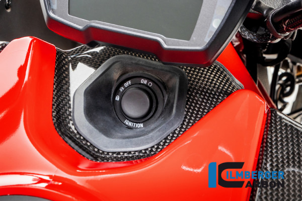 Carbon Zündschlossabdeckung glanz für Ducati Diavel 1260 ab 2019