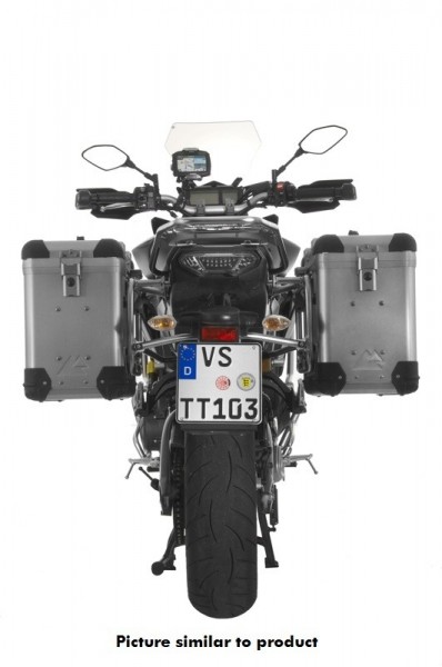 Touratech ZEGA Pro Koffersystem 38/38 Liter Edelstahlträger schwarz Yamaha MT-09 Tracer (2015-2017)