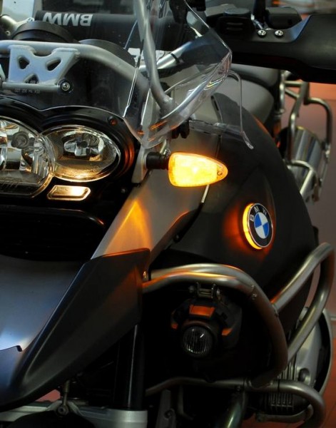 LED Emblemblinker Emblem Blinker einfarbig für BMW R1200GS Adventure bis 13