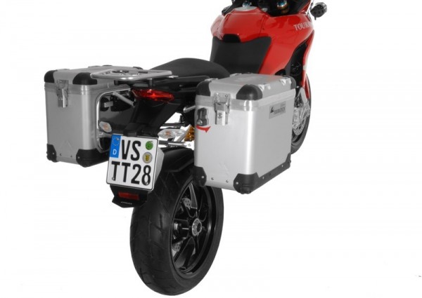 ZEGA Pro Koffersystem &quot;And-S&quot; 38/38 Liter Edelstahlträger Ducati Multistrada 1200 bis 2014