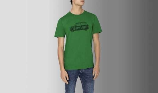 MINI T-Shirt Car Print grün für Herren Größe M 80142463225