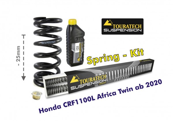 Touratech Tieferlegung SET um -25mm für Honda CRF1100 Africa Twin ab 2020 Austauschfedern