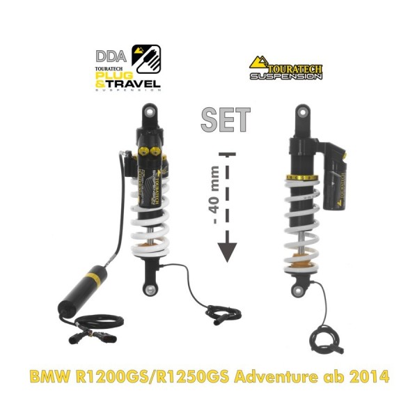 Touratech Suspension FAHRWERKSET Plug &amp; Travel Tieferlegung -40mm BMW R1250GS Adventure