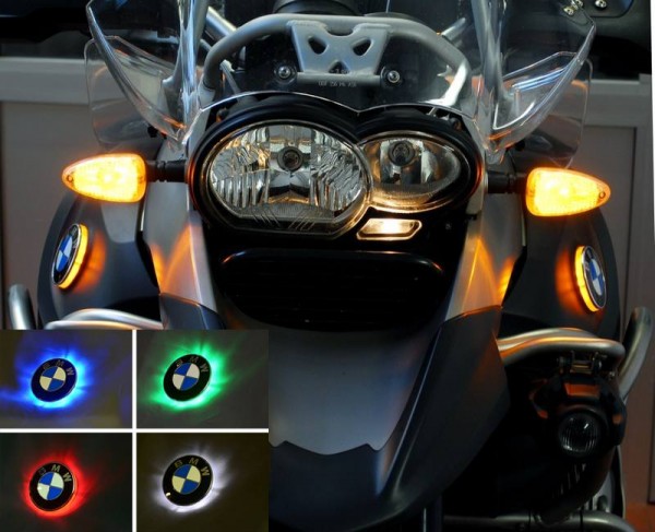 Zweifarbige LED Emblemblinker für BMW R1200GS Adventure bis 2013