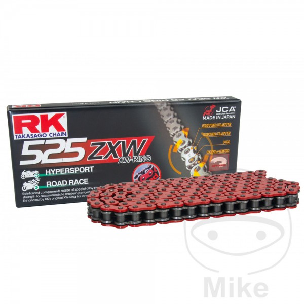RK XW - Ringkette rot 525 ZXW/118 Kette offen mit Nietschloss für BMW K46 S1000RR bis 2014