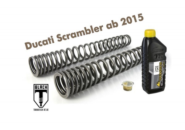 Touratech Progressive BLACK-T Gabelfedern für Ducati Scrambler ab 2015
