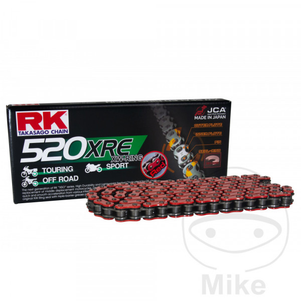 RK XW Ringkette Rot 520XRE/112 Kette offen mit Nietschloss für BMW F650GS + Dakar G310GS