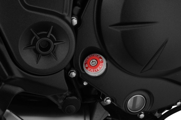 Touratech Stopfen für Öleinfüllung rot eloxiert Kawasaki Versys 650 ab 2012 Versys 1000