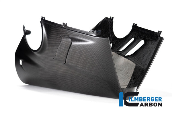 Carbon Verkleidung Unterteil matt für Ducati Panigale V4 / V4 S mit hohen Auspuff und Ständer