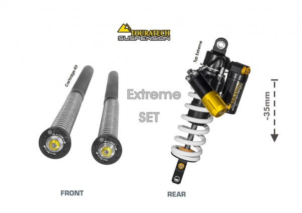 Touratech Suspension WTE Tieferlegung -35mm Typ Extreme für Yamaha 700 Tenere ab 2019