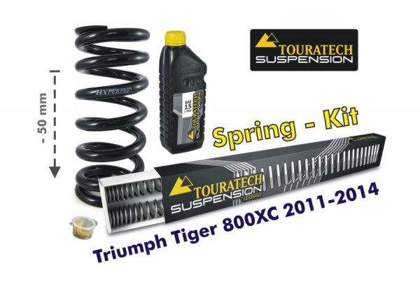 Touratech Tieferlegung um 50mm Triumph Tiger 800XC 2011-2015 Austauschfedern