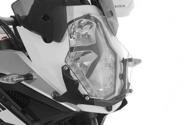 Touratech Scheinwerferschutz Makrolon Schnellverschluss Halter schwarz KTM 1290 Super Adventure