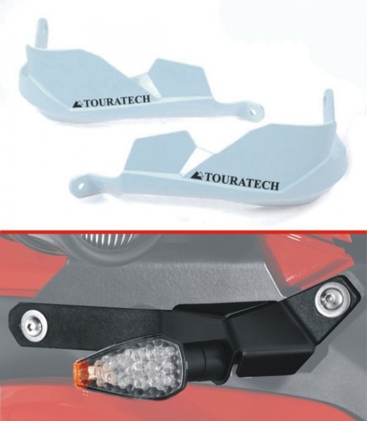 Handprotektoren GD für Ducati Multistrada 1200 bis 2014 *weiß* für Originallenker - inclusive LED-