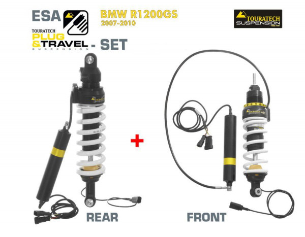 Touratech Suspension Plug &amp; Travel-ESA SET Tieferlegung -25mm für BMW R1200GS Model 2007-2010